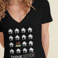 Think Different Build Gardens Not 558 Shirt Women's Jersey Short Sleeve Deep V-Neck Tshirt