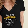 This Is My Gardening Garden Gardening 548 Shirt Women's Jersey Short Sleeve Deep V-Neck Tshirt