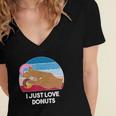 Two In The Pink One In The Stink Donut Two Coot One Boot Women's Jersey Short Sleeve Deep V-Neck Tshirt