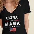 Ultra Maga And Proud Of It Ultra Maga V2 Women's Jersey Short Sleeve Deep V-Neck Tshirt