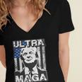 Ultra Maga And Proud Of It V26 Women's Jersey Short Sleeve Deep V-Neck Tshirt