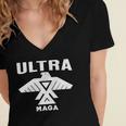 Ultra Maga Make America Great Again Proud Ultra Maga Ultra Maga Funny Women's Jersey Short Sleeve Deep V-Neck Tshirt