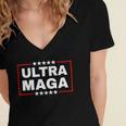 Ultra Maga Pro Trump Shirt Trump 2024 Shirt Donald Trump Shirt Women's Jersey Short Sleeve Deep V-Neck Tshirt