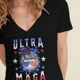 Ultra Maga The Return Of The Great Maga King V2 Women's Jersey Short Sleeve Deep V-Neck Tshirt