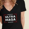 Ultra Maga Trump V3 Women's Jersey Short Sleeve Deep V-Neck Tshirt