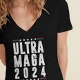 Ultra Maga Ultra Maga Funny Ultra Maga 2024 Ultra Maga And Proud Of Itultra Maga Proud V2 Women's Jersey Short Sleeve Deep V-Neck Tshirt