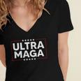 Ultra Maga Ultra Maga Funny Ultra Maga 2024 Ultra Maga And Proud Of Itultra Maga Proud V4 Women's Jersey Short Sleeve Deep V-Neck Tshirt