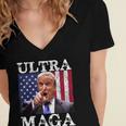 Ultra Maga Ultra Maga Funny Ultra Maga 2024 Ultra Maga And Proud Of Itultra Maga Proud Women's Jersey Short Sleeve Deep V-Neck Tshirt