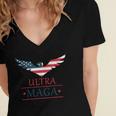 Ultra Maga United State Women's Jersey Short Sleeve Deep V-Neck Tshirt