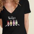 Valentinegnomecrosswalk Women's Jersey Short Sleeve Deep V-Neck Tshirt