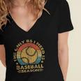 Vintage Baseball The Only Bs I Need Is Baseball Season Women's Jersey Short Sleeve Deep V-Neck Tshirt