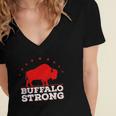 Vintage Pray For Buffalo - Buffalo Strong Women's Jersey Short Sleeve Deep V-Neck Tshirt