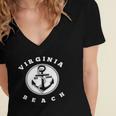 Virginia Beach Commonwealth Of Virginia Women's Jersey Short Sleeve Deep V-Neck Tshirt