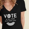 Vote And Tell Them Ruth Sent You 31 Shirt Women's Jersey Short Sleeve Deep V-Neck Tshirt