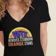 Vote Removes Stubborn Orange Stains 904 Shirt Women's Jersey Short Sleeve Deep V-Neck Tshirt