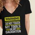 Warning Do Not Touch My Tools 196 Shirt Women's Jersey Short Sleeve Deep V-Neck Tshirt