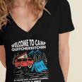 Welcome To Camp Quitcherbitchin Funny 7 Shirt Women's Jersey Short Sleeve Deep V-Neck Tshirt