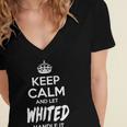 Whited Name Gift Keep Calm And Let Whited Handle It Women's Jersey Short Sleeve Deep V-Neck Tshirt