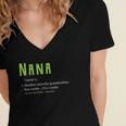 Womens Cute Nana For Grandma Another Term For Grandmother Women's Jersey Short Sleeve Deep V-Neck Tshirt