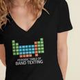 Womens Marching Band Periodic Table Of Band Texting Elements Funny Women's Jersey Short Sleeve Deep V-Neck Tshirt
