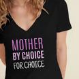 Womens Mother By Choice For Choice Pro Choice Reproductive Rights Women's Jersey Short Sleeve Deep V-Neck Tshirt