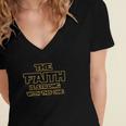 Womens The Faith Is Strong With This One Christian V-Neck Women's Jersey Short Sleeve Deep V-Neck Tshirt