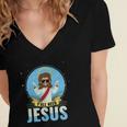 Yall Need Jesus Faith God Women's Jersey Short Sleeve Deep V-Neck Tshirt