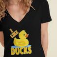 Yellow Rubber Duck Squeaker Duck I Like Ducks Women's Jersey Short Sleeve Deep V-Neck Tshirt