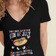 You Look Like 4Th Of July Makes Me Want A Hot Dog Real Bad V2 Women's Jersey Short Sleeve Deep V-Neck Tshirt