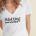 Adulting Is Hard Women's Jersey Short Sleeve Deep V-Neck Tshirt