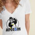 Apecoin Funny Women's Jersey Short Sleeve Deep V-Neck Tshirt