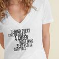 Behind Every Cheerleader - Mom That Believed - Proud Cheer Women's Jersey Short Sleeve Deep V-Neck Tshirt