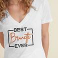 Best Brunette Ever Brunette Brownie Women's Jersey Short Sleeve Deep V-Neck Tshirt