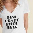 Best Drone Pilot Ever Women's Jersey Short Sleeve Deep V-Neck Tshirt