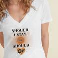 Best Seller Should I Stay Or Should Eggo Merchandise Women's Jersey Short Sleeve Deep V-Neck Tshirt