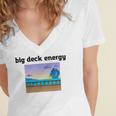 Big Deck Energy Women's Jersey Short Sleeve Deep V-Neck Tshirt