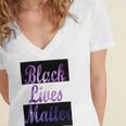 Black Lives Matter Minding My Black Owned Business Women's Jersey Short Sleeve Deep V-Neck Tshirt