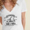 Blackbeards Bar And Grill Est Women's Jersey Short Sleeve Deep V-Neck Tshirt