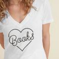 Book Lover Women's Jersey Short Sleeve Deep V-Neck Tshirt