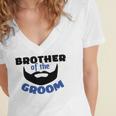 Brother Of The Groom Great Gift For The Brother Of The Awesome Groom Women's Jersey Short Sleeve Deep V-Neck Tshirt