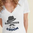 Brother Of The Groom Matching Bridal Party For Family Women's Jersey Short Sleeve Deep V-Neck Tshirt