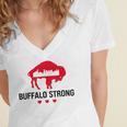 Buffalo Strong Pray For Buffalo Buffalo Strong Women's Jersey Short Sleeve Deep V-Neck Tshirt