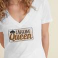 Caffeine Queen Graphic Shirt Design Women's Jersey Short Sleeve Deep V-Neck Tshirt