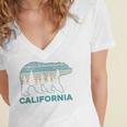 California Bear Vintage Retro Nature Hiking Souvenir 465 Trending Shirt Women's Jersey Short Sleeve Deep V-Neck Tshirt