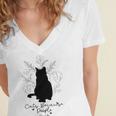 Cats Because People Suck Gift For Cat Lover Cat Quotes Tee People Suck Women's Jersey Short Sleeve Deep V-Neck Tshirt