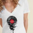 Cool Record Dj Music Women's Jersey Short Sleeve Deep V-Neck Tshirt