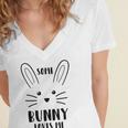 Copy Of Some Bunny Loves Dancing Women's Jersey Short Sleeve Deep V-Neck Tshirt