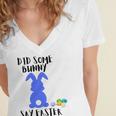 Did Some Bunny Say Easter Women's Jersey Short Sleeve Deep V-Neck Tshirt