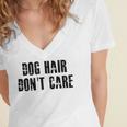 Dog Hair Dont Care Women's Jersey Short Sleeve Deep V-Neck Tshirt