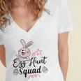 Egg Hunt Squad Women's Jersey Short Sleeve Deep V-Neck Tshirt